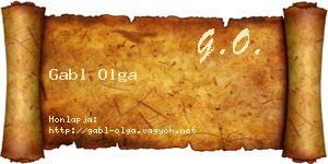 Gabl Olga névjegykártya